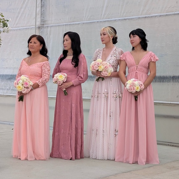 Needle and Thread Blush Pink Cap Sleeve Gown - Picture 6 of 8